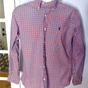 Polo by Ralph Lauren Red and Blue Checkered Men's Shirt
